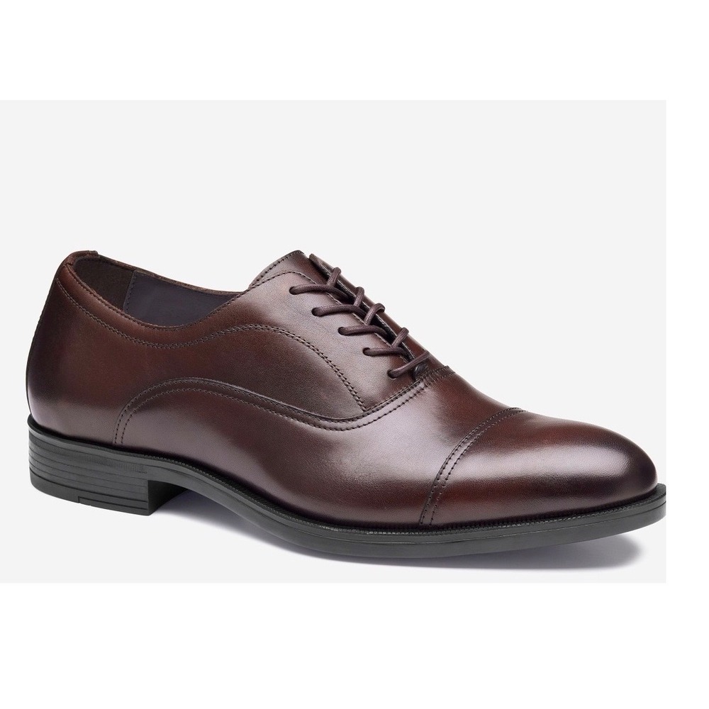 Johnston & Murphy Mens 11.5 M Brown Leather Wingtip Oxford Shoes Italy